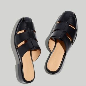 Madewell The Dixon Fisherman Mule 8.5 Black Sandals